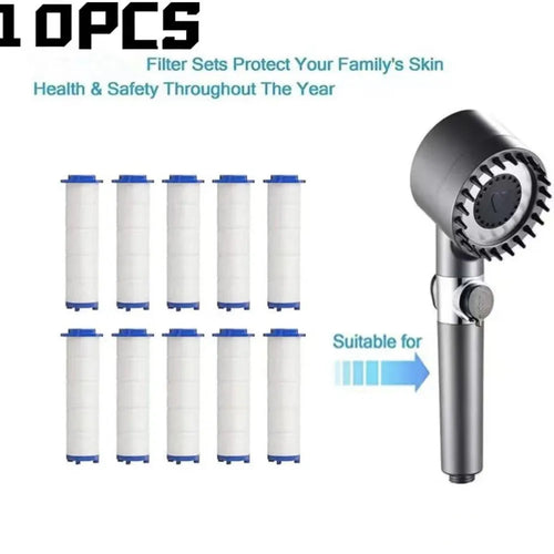 10Pcs Replacement Shower Filter for Held Showerhead - High Output Shower Water Filter to Remove Chlorine Fluoride and Hard Water